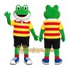 Green Frog Mascot Costume with Custom Logo Green Frog Mascot Costume with Custom Logo