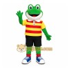 Green Frog Mascot Costume with Custom Logo Green Frog Mascot Costume with Custom Logo