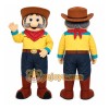 Yellow Cowboy Mascot Costume with Custom Logo Yellow Cowboy Mascot Costume with Custom Logo