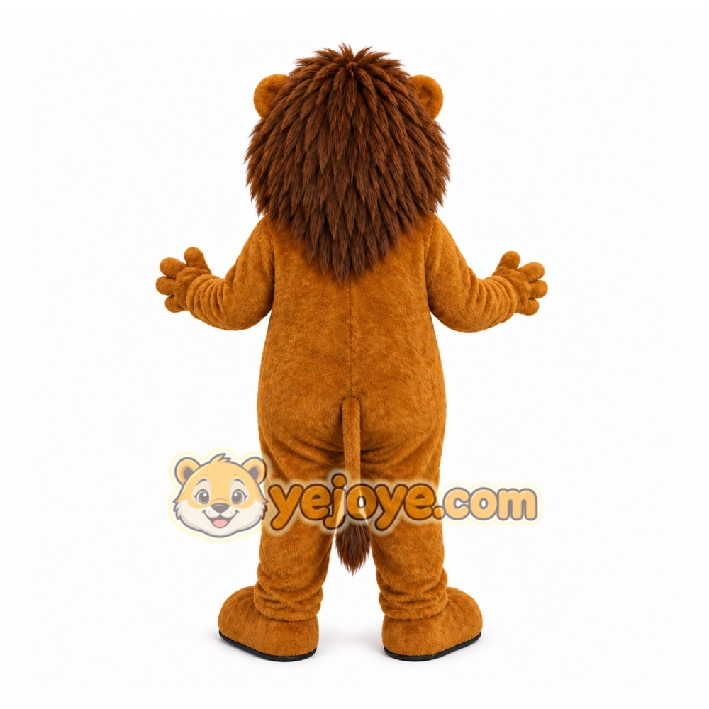 Brown Lion Mascot Costume with Custom Logo Brown Lion Mascot Costume with Custom Logo
