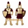 Armored Knight Mascot Costume with Custom Logo