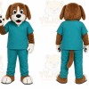 Brown Dog Mascot Costume with Custom Logo
