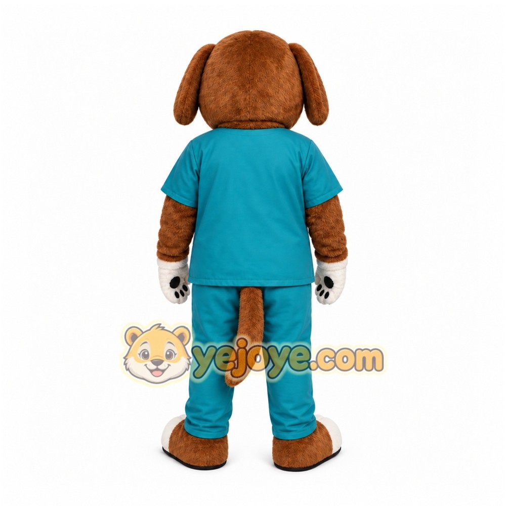 Brown Dog Mascot Costume with Custom Logo Brown Dog Mascot Costume with Custom Logo