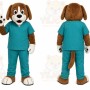 Brown Dog Mascot Costume with Custom Logo