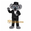 Black Koala Mascot Costume with Custom Logo Black Koala Mascot Costume with Custom Logo