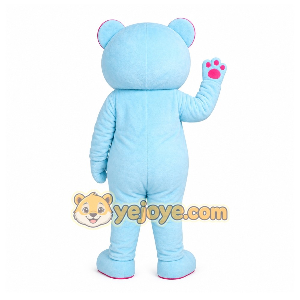 Blue Bear Mascot Costume with Custom Logo Blue Bear Mascot Costume with Custom Logo