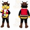 Yellow Bee Mascot Costume with Custom Logo