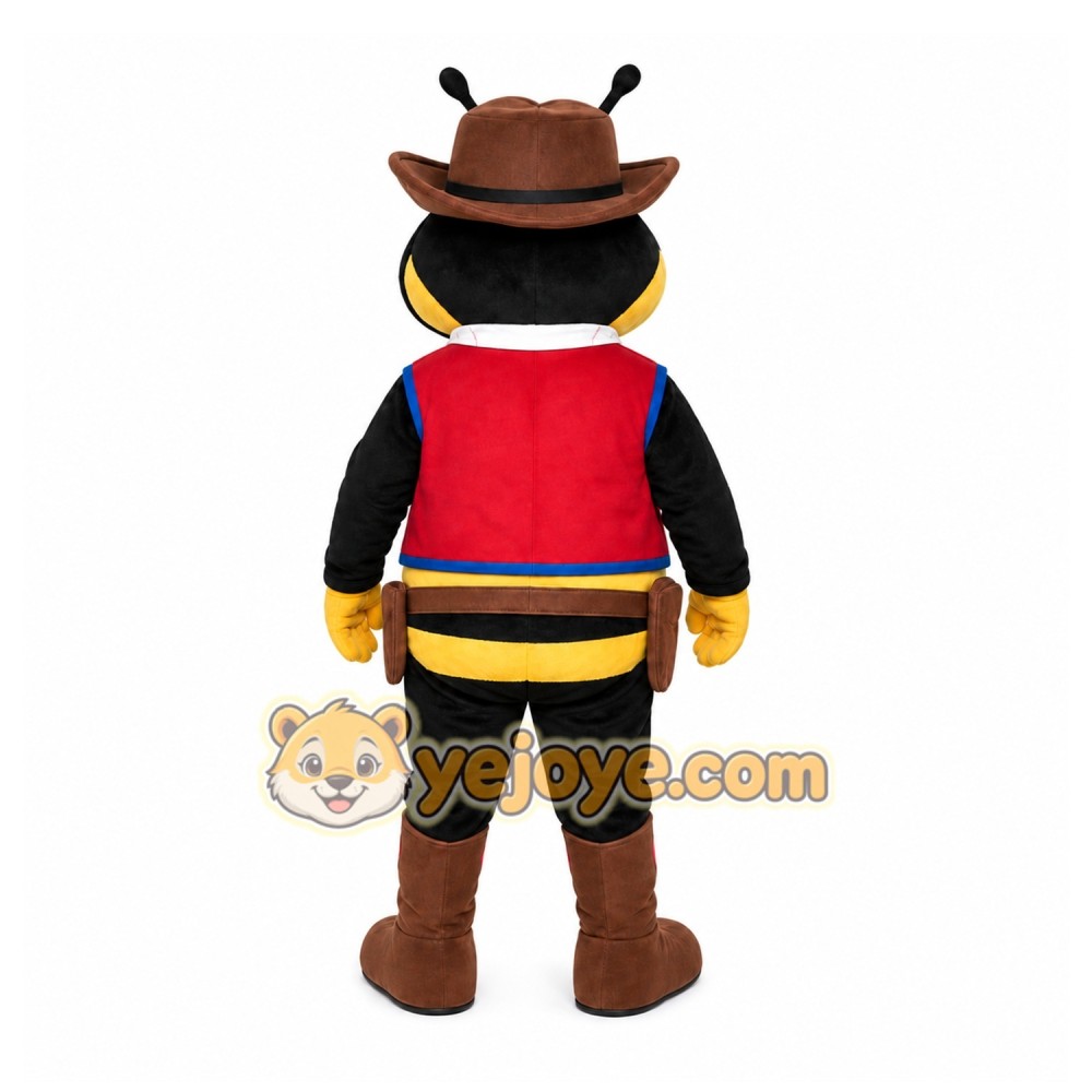 Yellow Bee Mascot Costume with Custom Logo Yellow Bee Mascot Costume with Custom Logo
