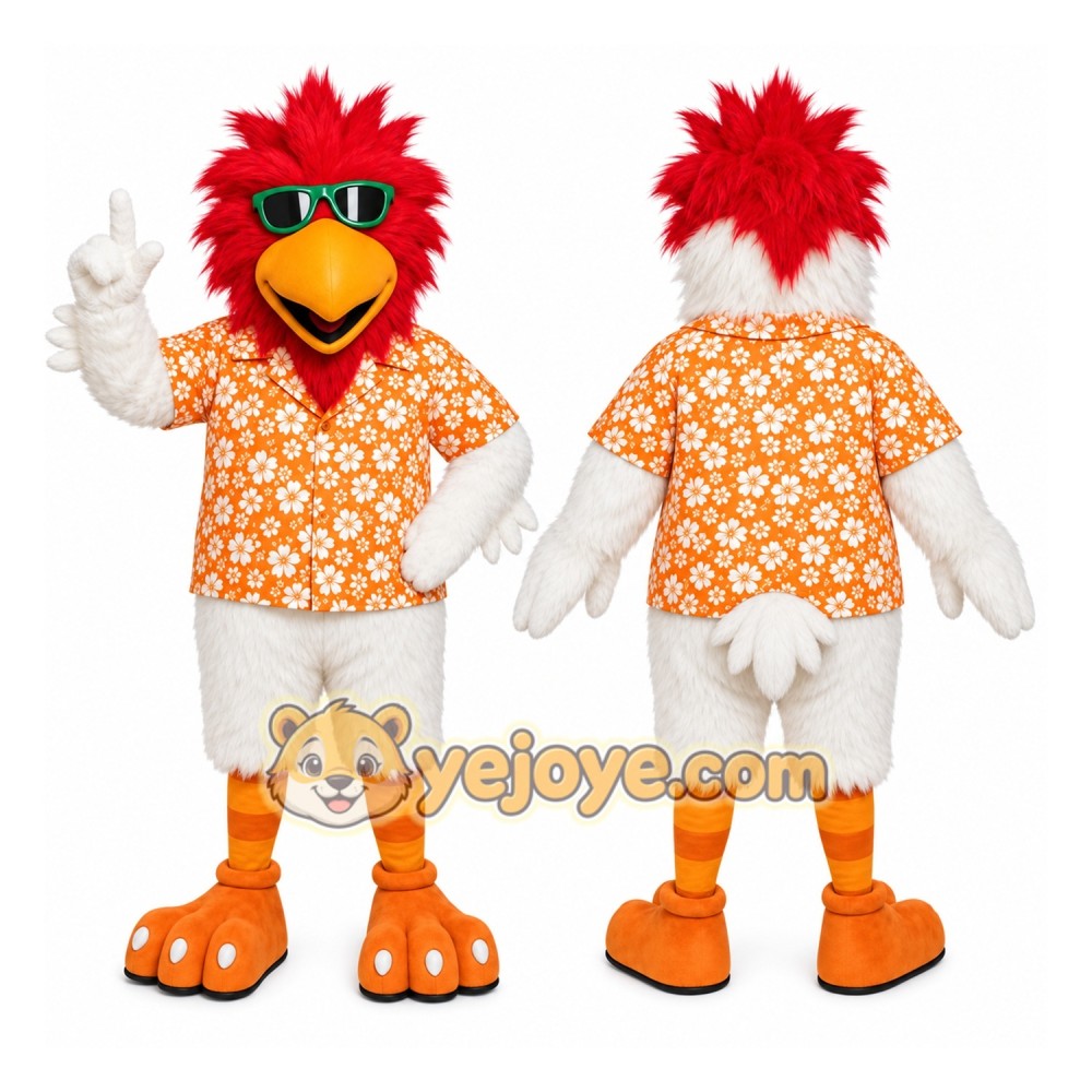 White Bird Mascot Costume with Custom Logo White Bird Mascot Costume with Custom Logo