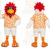White Bird Mascot Costume with Custom Logo