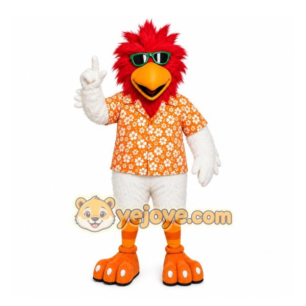 White Bird Mascot Costume with Custom Logo White Bird Mascot Costume with Custom Logo