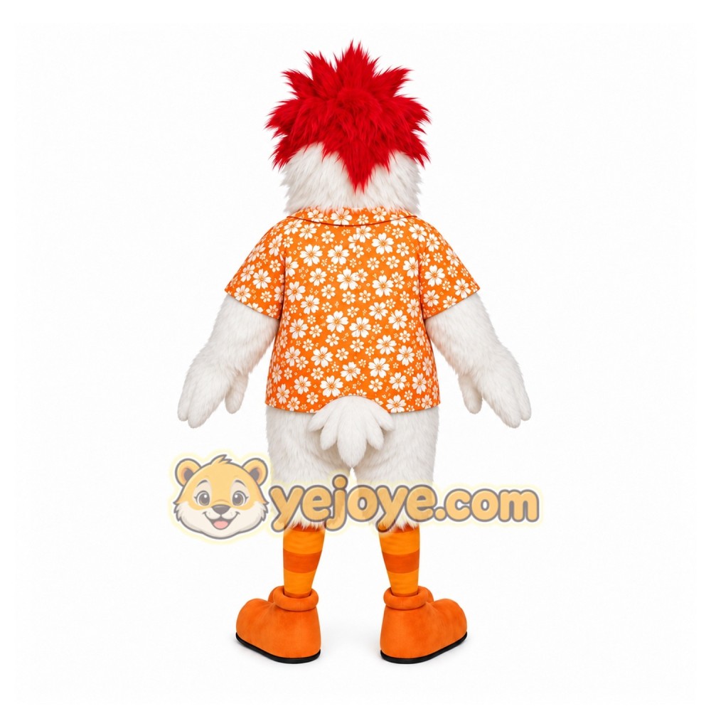 White Bird Mascot Costume with Custom Logo White Bird Mascot Costume with Custom Logo
