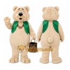 Beige Bear Mascot Costume with Custom Logo Beige Bear Mascot Costume with Custom Logo