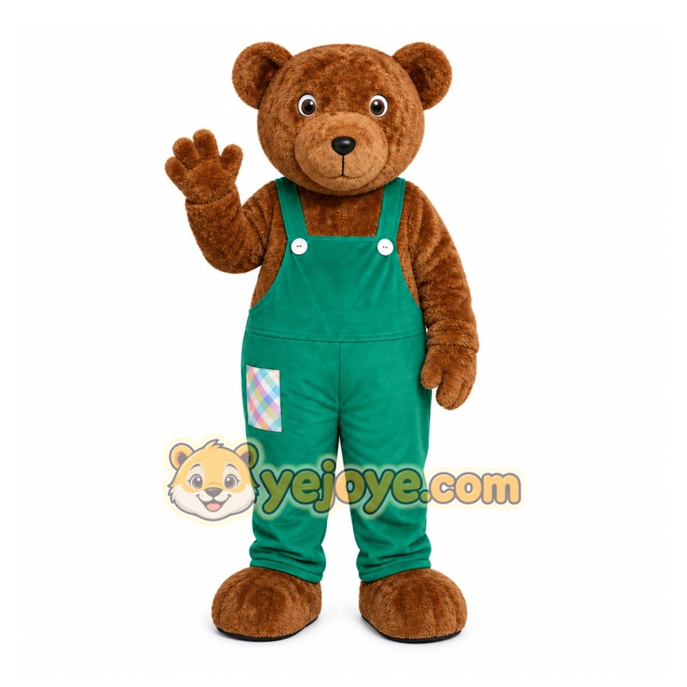 Brown Bear Mascot Costume with Custom Logo Brown Bear Mascot Costume with Custom Logo