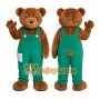 Brown Bear Mascot Costume with Custom Logo