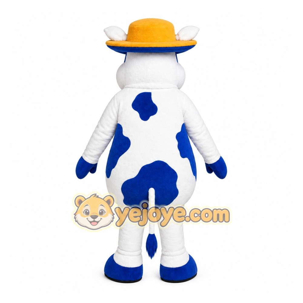White Cow Mascot Costume with Custom Logo White Cow Mascot Costume with Custom Logo