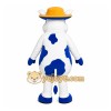 White Cow Mascot Costume with Custom Logo White Cow Mascot Costume with Custom Logo