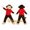 Brown Monkey Mascot Costume with Custom Logo Brown Monkey Mascot Costume with Custom Logo
