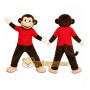 Brown Monkey Mascot Costume with Custom Logo