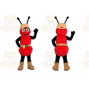 Red Ant Mascot Costume with Custom Logo