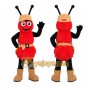 Red Ant Mascot Costume with Custom Logo