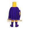 Purple Knight Mascot Costume with Custom Logo Purple Knight Mascot Costume with Custom Logo