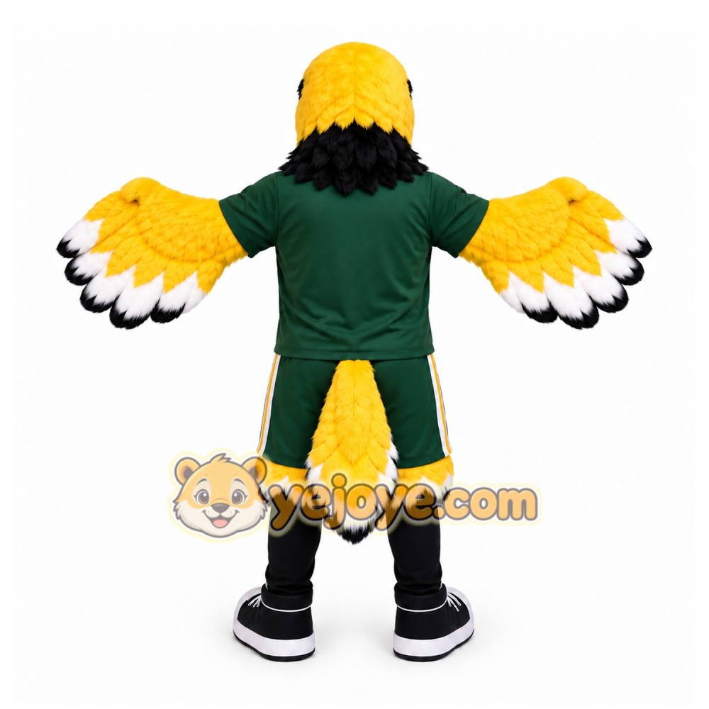 Yellow Bird Mascot Costume with Custom Logo Yellow Bird Mascot Costume with Custom Logo