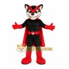 Black Superhero Mascot Costume with Custom Logo Black Superhero Mascot Costume with Custom Logo