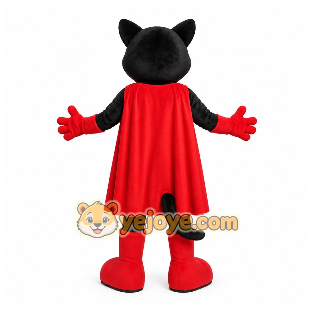 Black Superhero Mascot Costume with Custom Logo Black Superhero Mascot Costume with Custom Logo