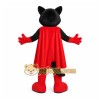 Black Superhero Mascot Costume with Custom Logo Black Superhero Mascot Costume with Custom Logo
