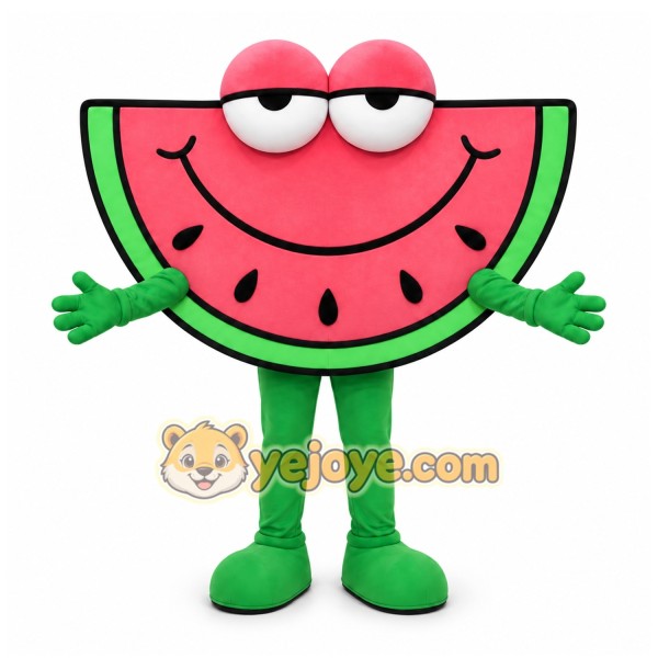 Pink Watermelon Mascot Costume with Custom Logo Pink Watermelon Mascot Costume with Custom Logo
