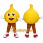 Yellow Onion Mascot Costume with Custom Logo