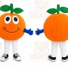 Orange Orange Mascot Costume with Custom Logo