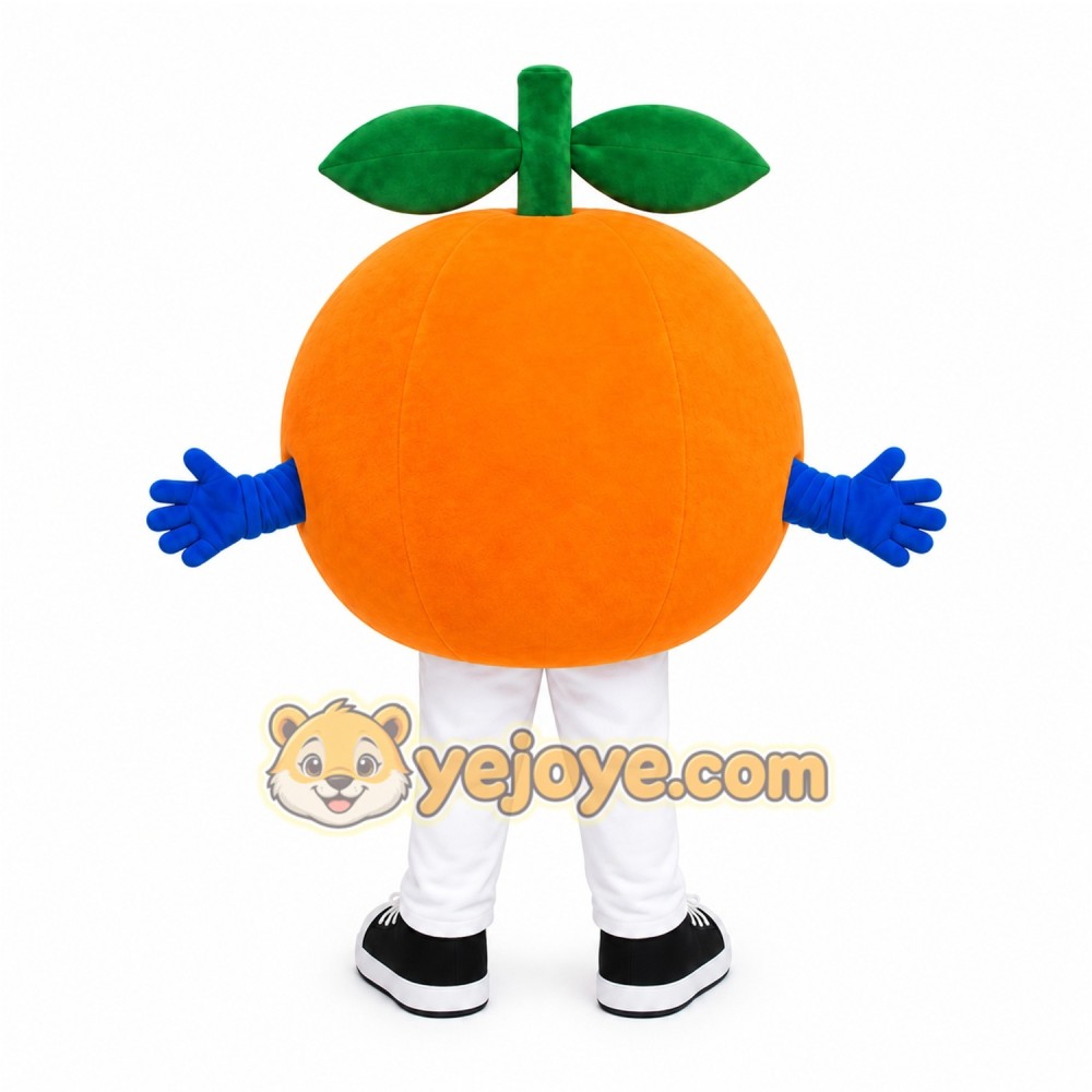 Orange Fruit Mascot Costume with Custom Logo Orange Fruit Mascot Costume with Custom Logo
