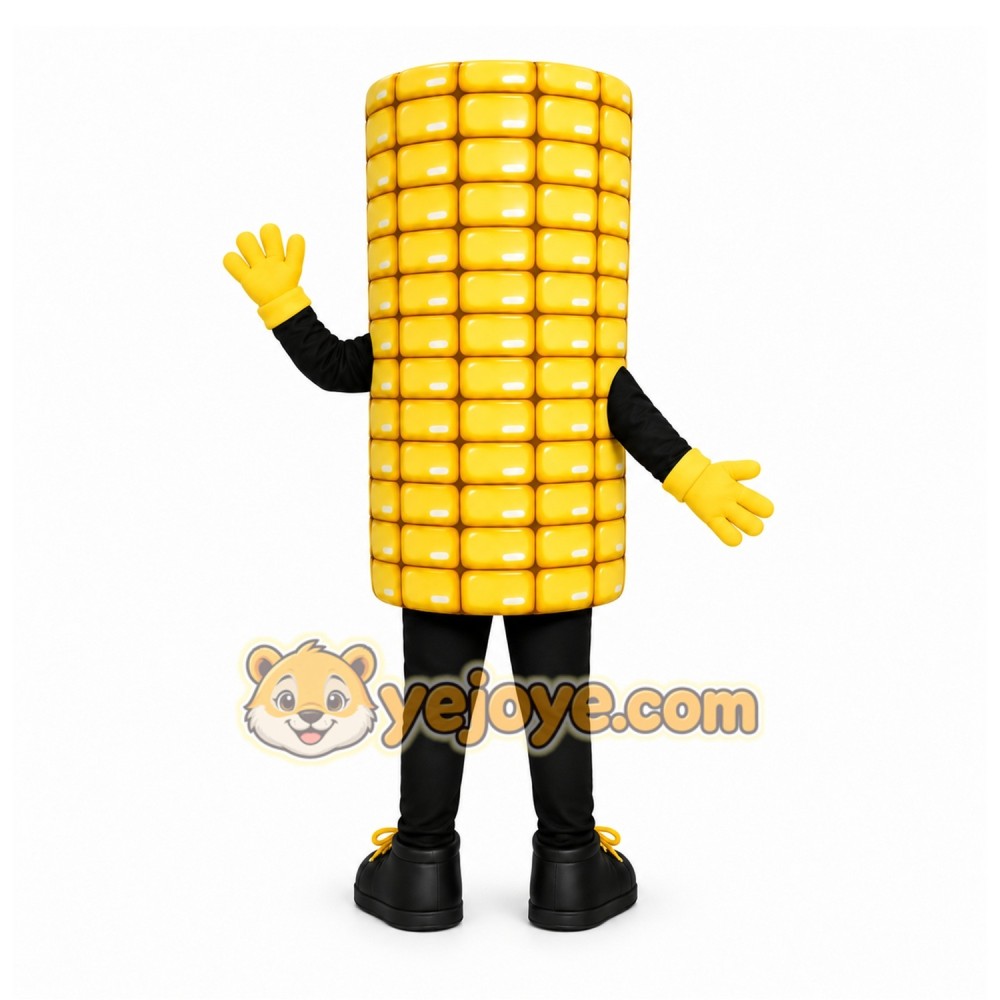 Yellow Corn Mascot Costume with Custom Logo Yellow Corn Mascot Costume with Custom Logo