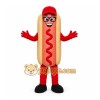 Red Hotdog Mascot Costume with Custom Logo Red Hotdog Mascot Costume with Custom Logo