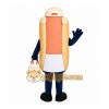 Beige Hotdog Mascot Costume with Custom Logo Beige Hotdog Mascot Costume with Custom Logo