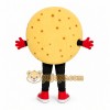 Beige Cookie Mascot Costume with Custom Logo Beige Cookie Mascot Costume with Custom Logo