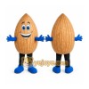 Brown Almond Mascot Costume with Custom Logo Brown Almond Mascot Costume with Custom Logo