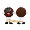 Brown Chocolate Mascot Costume with Custom Logo