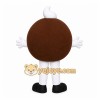 Brown Chocolate Mascot Costume with Custom Logo
