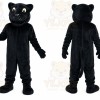Black Panther Mascot Costume with Custom Logo