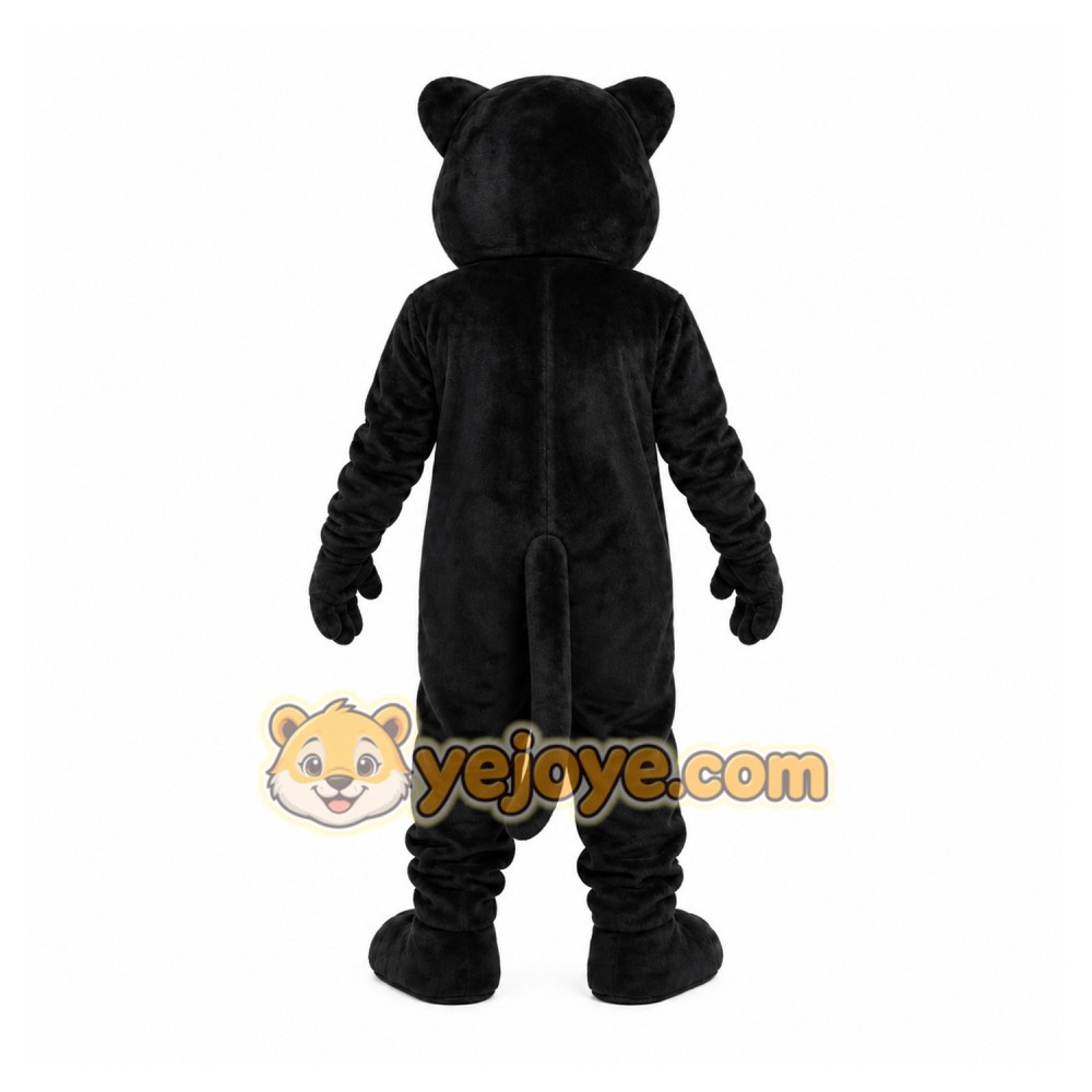 Black Panther Mascot Costume with Custom Logo Black Panther Mascot Costume with Custom Logo
