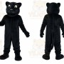 Black Panther Mascot Costume with Custom Logo