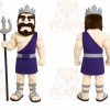 Purple Roman Warrior Mascot Costume with Custom Logo
