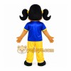 Blue Girl Mascot Costume with Custom Logo Blue Girl Mascot Costume with Custom Logo