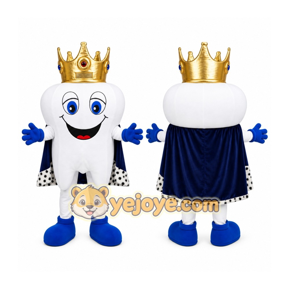 White Tooth Mascot Costume with Custom Logo White Tooth Mascot Costume with Custom Logo