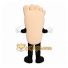 Beige Foot Mascot Costume with Custom Logo Beige Foot Mascot Costume with Custom Logo