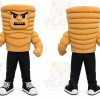 Brown Cookie Mascot Costume with Custom Logo
