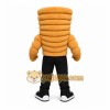Brown Cookie Mascot Costume with Custom Logo Brown Cookie Mascot Costume with Custom Logo